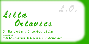 lilla orlovics business card